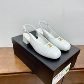 HIGH SLINGBACKS WHITE CALFSKIN